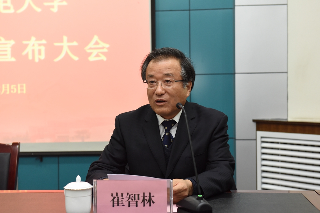 崔智林作表态发言