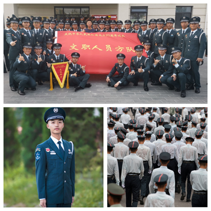 杨同,2014级物流管理专业国防生,参加了文职人员部队方队阅兵,现为成都储供基地警卫勤务派排长。